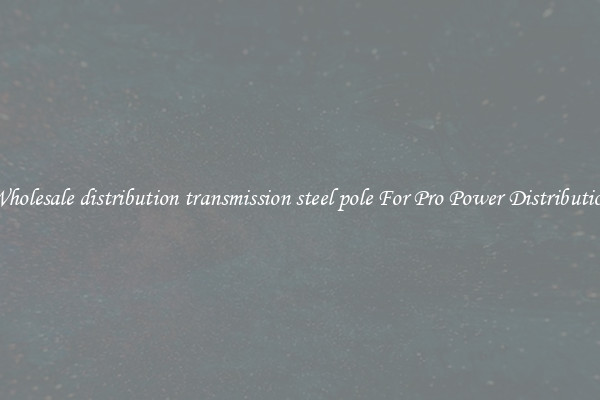 Wholesale distribution transmission steel pole For Pro Power Distribution