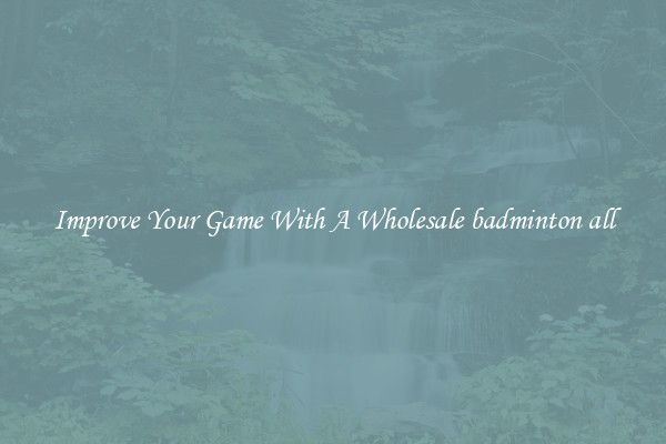 Improve Your Game With A Wholesale badminton all