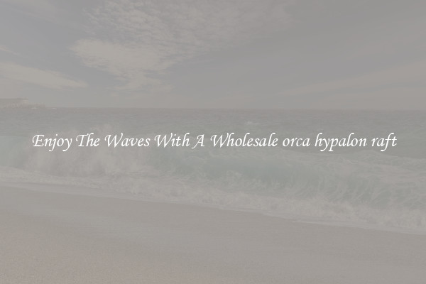 Enjoy The Waves With A Wholesale orca hypalon raft