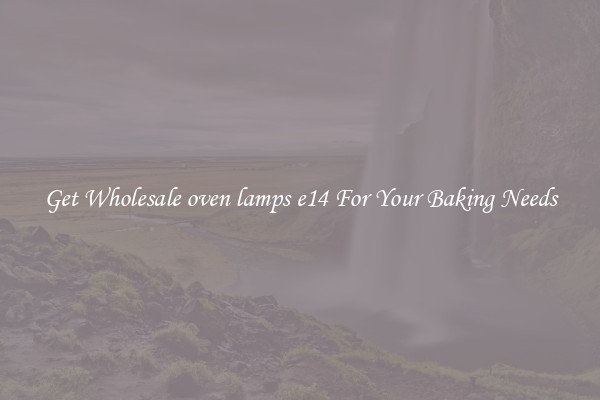 Get Wholesale oven lamps e14 For Your Baking Needs