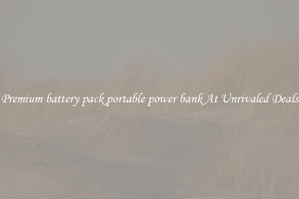 Premium battery pack portable power bank At Unrivaled Deals
