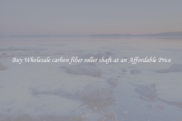 Buy Wholesale carbon fiber roller shaft at an Affordable Price