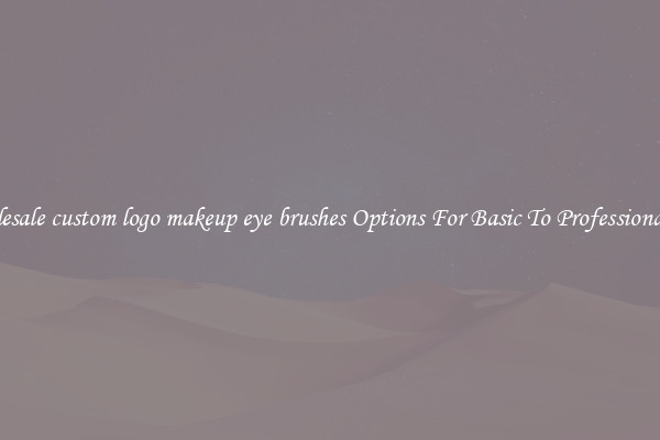Wholesale custom logo makeup eye brushes Options For Basic To Professional Use