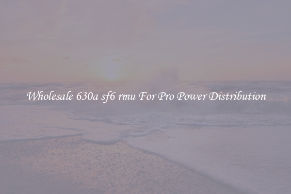 Wholesale 630a sf6 rmu For Pro Power Distribution