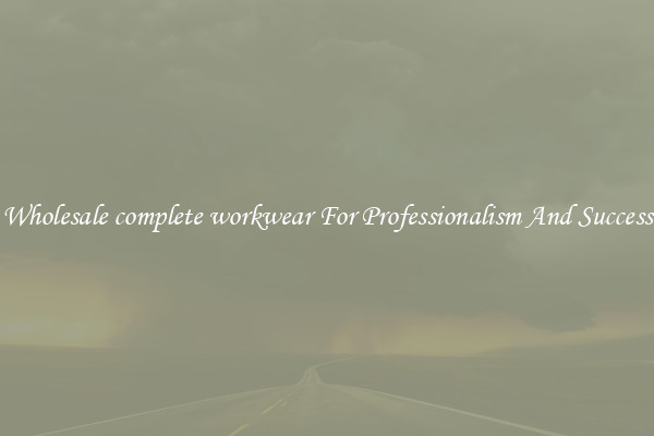 Wholesale complete workwear For Professionalism And Success