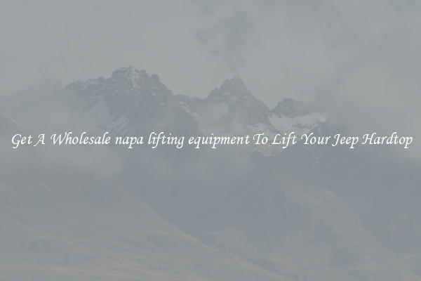 Get A Wholesale napa lifting equipment To Lift Your Jeep Hardtop