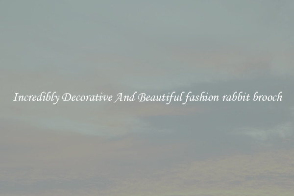 Incredibly Decorative And Beautiful fashion rabbit brooch