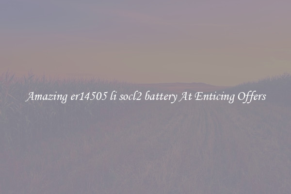 Amazing er14505 li socl2 battery At Enticing Offers