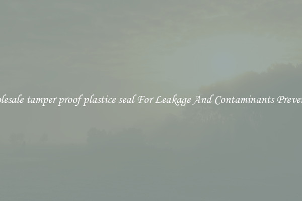 Wholesale tamper proof plastice seal For Leakage And Contaminants Prevention